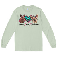 Matcha peace love chihuahua Long Sleeve Tee - RanaPortraitStore