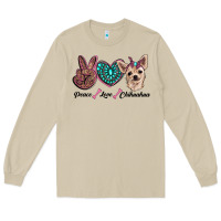 Mushroom peace love chihuahua Long Sleeve Tee - RanaPortraitStore