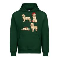 Forest Green christmas dogs Urban Hoodie - MaliasSmallBusiness