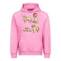 Fuchsia Pink christmas dogs Urban Hoodie - MaliasSmallBusiness