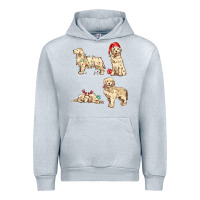 Heather Grey christmas dogs Urban Hoodie - MaliasSmallBusiness