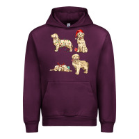 Mauve Wine christmas dogs Urban Hoodie - MaliasSmallBusiness