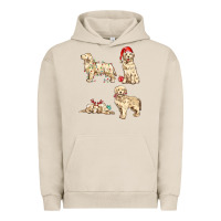 Pigment French Oak christmas dogs Urban Hoodie - MaliasSmallBusiness