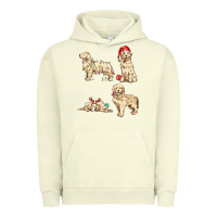 Pigment Pistachio christmas dogs Urban Hoodie - MaliasSmallBusiness