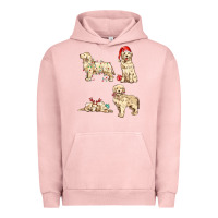 Pigment Salmon christmas dogs Urban Hoodie - MaliasSmallBusiness