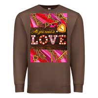 Chestnut all you need is love Premium Sweatshirt - AdoDesignShop