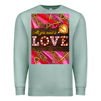 Seafoam all you need is love Premium Sweatshirt - AdoDesignShop