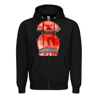 Black red leg guard fa element Zipper Hoodie - FaDigitalArtStudio