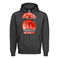 Charcoal Heather red leg guard fa element Zipper Hoodie - FaDigitalArtStudio