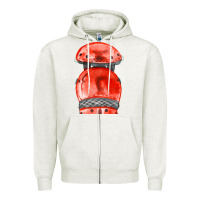 Oatmeal Heather red leg guard fa element Zipper Hoodie - FaDigitalArtStudio