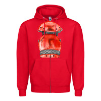 Red red leg guard fa element Zipper Hoodie - FaDigitalArtStudio