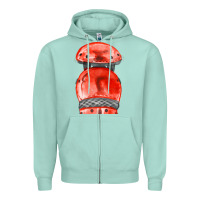 Seafoam red leg guard fa element Zipper Hoodie - FaDigitalArtStudio