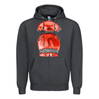 Smoke red leg guard fa element Zipper Hoodie - FaDigitalArtStudio