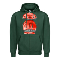Sports Green red leg guard fa element Zipper Hoodie - FaDigitalArtStudio