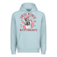 Blue Mist dead inside but it's valentine's Premium Hoodie - MaliasSmallBusiness