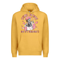Mustard dead inside but it's valentine's Premium Hoodie - MaliasSmallBusiness