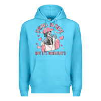 Ocean Blue dead inside but it's valentine's Premium Hoodie - MaliasSmallBusiness