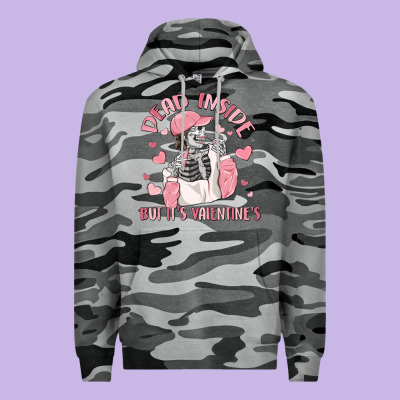 Dead Inside But It's Valentine's Premium Hoodie Designed By Maliassmallbusiness