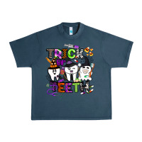 Midnight Navy trick or teeth Urban Heavy Tee - BarkalooDesign