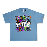 Pebble Blue trick or teeth Urban Heavy Tee - BarkalooDesign