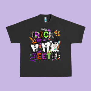 Trick Or Teeth Urban Heavy Tee Designed By Barkaloodesign