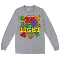Heather Grey be the light Long Sleeve Tee - Zillion Design Studio