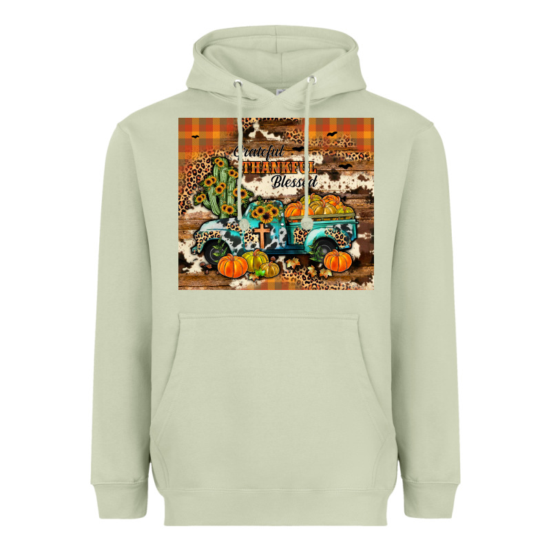 Grateful Thankful Blessed Heavyweight Hoodie by JahusDesignShop | Teevron
