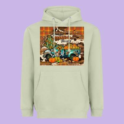 Grateful Thankful Blessed Heavyweight Hoodie Designed By Jahusdesignshop