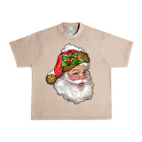 French Oak Santa Claus With Snow Urban Heavy Tee - RanaPortraitStore
