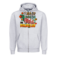 Heather Grey rawr means grateful in dinosaur Zipper Hoodie - CowhideDigitalArt