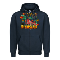 Navy rawr means grateful in dinosaur Zipper Hoodie - CowhideDigitalArt