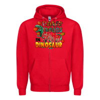 Red rawr means grateful in dinosaur Zipper Hoodie - CowhideDigitalArt
