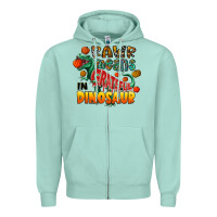 Seafoam rawr means grateful in dinosaur Zipper Hoodie - CowhideDigitalArt