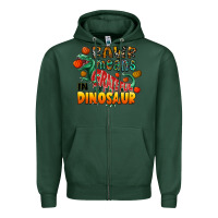 Rawr Means Grateful In Dinosaur Zipper Hoodie | Teevron