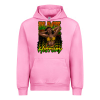 Fuchsia Pink black history afro woman Urban Hoodie - NancyCooperArtShop