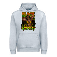 Heather Grey black history afro woman Urban Hoodie - NancyCooperArtShop