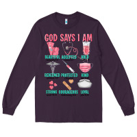 Plum god says i am Long Sleeve Tee - texasbilliewilder