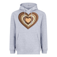 Heather Grey melanin heart Heavyweight Hoodie - AdoDesignShop