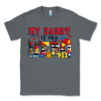Charcoal Heather my daddy is my hero dispatcher Classic Tee - Zillion Design Studio