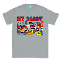 Heather Grey my daddy is my hero dispatcher Classic Tee - Zillion Design Studio