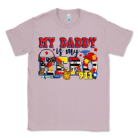Lilac my daddy is my hero dispatcher Classic Tee - Zillion Design Studio