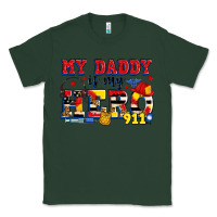 Sports Green my daddy is my hero dispatcher Classic Tee - Zillion Design Studio