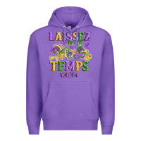 Purple laissez les bon temps rouler Premium Hoodie - MaliasSmallBusiness