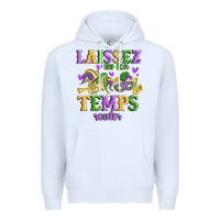 White laissez les bon temps rouler Premium Hoodie - MaliasSmallBusiness