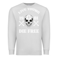 Dove Grey Live Young Die Free Premium Sweatshirt - Bettercallsaul