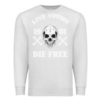 Oatmeal Heather Live Young Die Free Premium Sweatshirt - Bettercallsaul