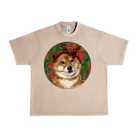 French Oak Shiba Inu Christmas Urban Heavy Tee - RanaPortraitStore