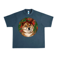 Midnight Navy Shiba Inu Christmas Urban Heavy Tee - RanaPortraitStore