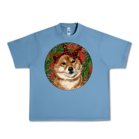 Pebble Blue Shiba Inu Christmas Urban Heavy Tee - RanaPortraitStore