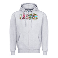 Heather Grey Easter Day Zipper Hoodie - Neo Western